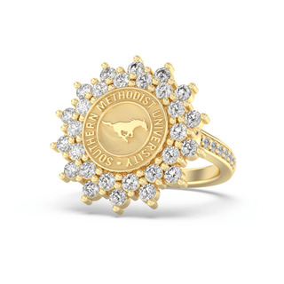 177 Success Southern Methodist University Ring | SMU in 14K gold with diamonds, featuring the official SMU seal.