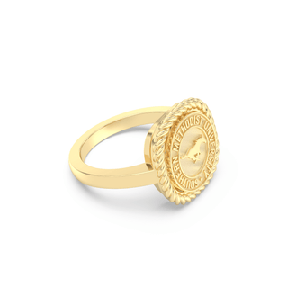 222 Classic Southern Methodist University Ring | SMU in gold with rope design and official SMU seal.