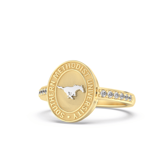 228 Vida Southern Methodist University Ring | SMU featuring an elegant design with the SMU seal in gold.