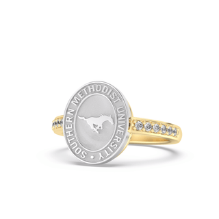 228 Vida Southern Methodist University Ring | SMU featuring elegant design in 14K gold with the SMU seal.