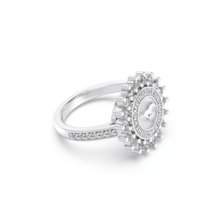 245 Prestige Southern Methodist University Ring | SMU featuring the official seal and a halo of stones.