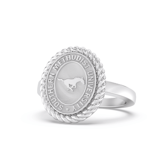 252 Journey Southern Methodist University Ring | SMU featuring official SMU seal in a rope halo design.