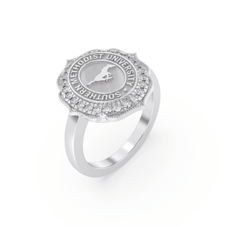 312 Grace Southern Methodist University Ring | SMU with the official SMU seal and exquisite detailing.