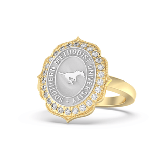 312 Grace Southern Methodist University Ring | SMU with elegant design and diamond halo.