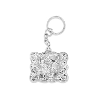 tarleton state university belt buckle key chain back with hand scrolling