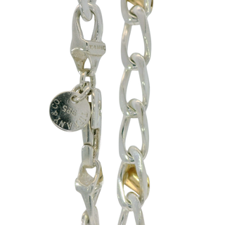 Tiffany & Co Two Tone Cuban Bracelet | Sterling Silver & 18k Gold | Pre-Owned