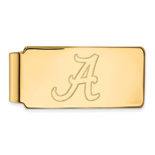 university of alabama bama roll tide yellow gold money clip