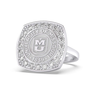 223 Victory Mizzou Class Ring | Silver ring with University of Missouri logo and '1839' on a white background