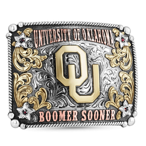 University of Oklahoma Belt Buckle The Cowboy