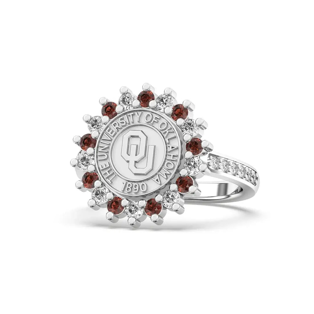 University of Oklahoma Ring | 245 Prestige | OU | Platinum Silver