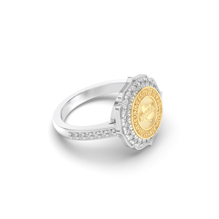 UTRGV Class Ring | San Jose Jewelers Custom College Rings | 312 Grave Ring In White Gold with White Diamonds