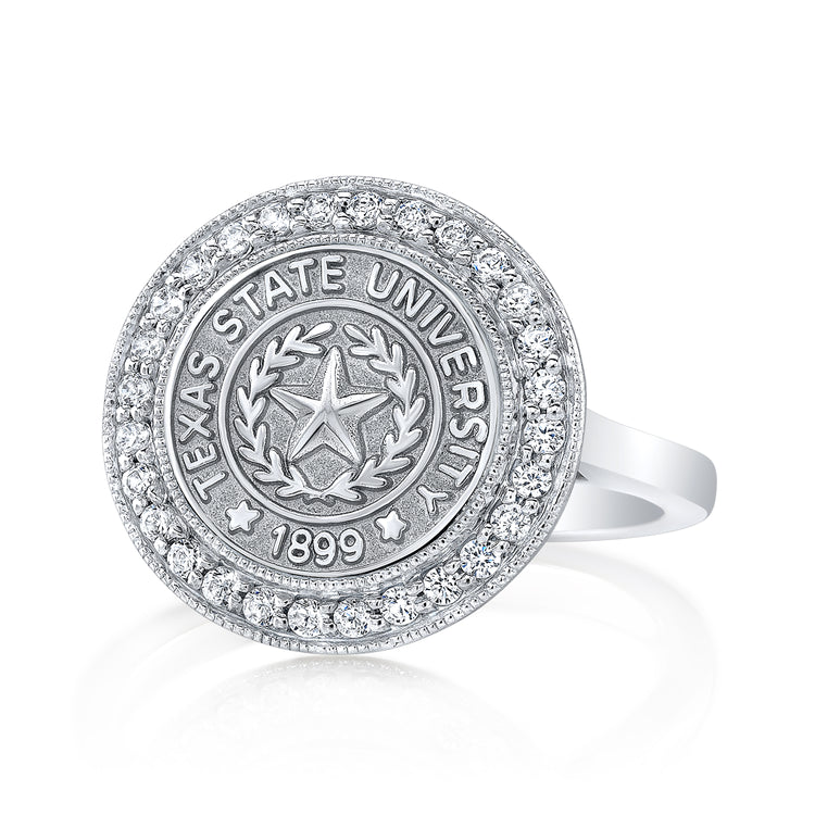 the Pursuit 234 university collection ring by San Jose Jewelers in 10 mm. 