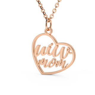 UIW Jewelry | UIW Pendant | Mom Charm | Heart Shaped Necklaces | Gold Heart Pendant Necklace | Silver Heart Necklace | Rose Gold Heart Necklace