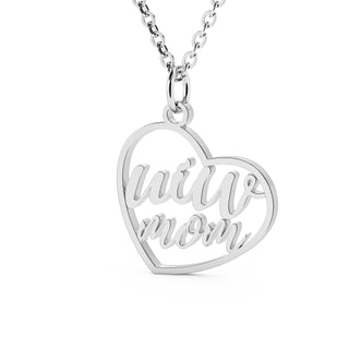 UIW Jewelry | UIW Pendant | Mom Charm | Heart Shaped Necklaces | Gold Heart Pendant Necklace | Silver Heart Necklace | Rose Gold Heart Necklace