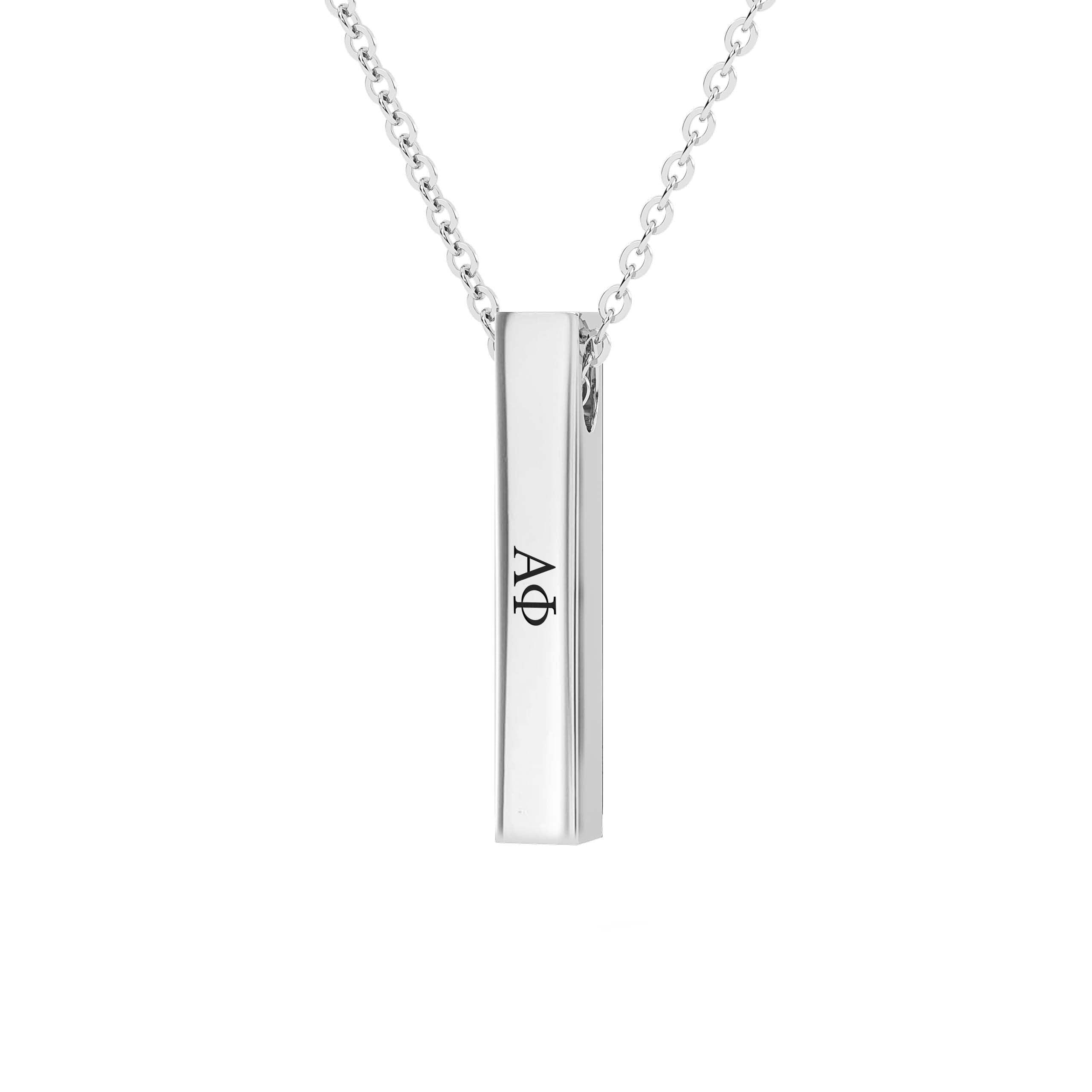 Pillar bar deals necklace white gold