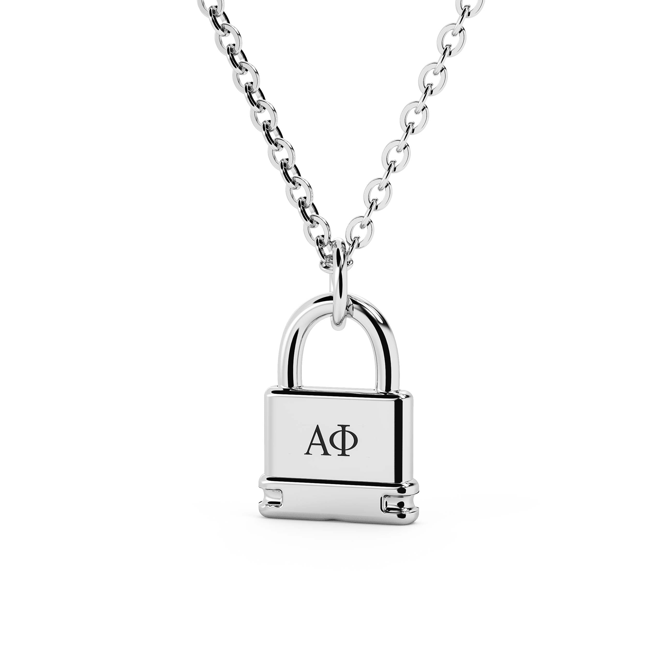 Lock Necklace Alpha Phi – San Jose Jewelers