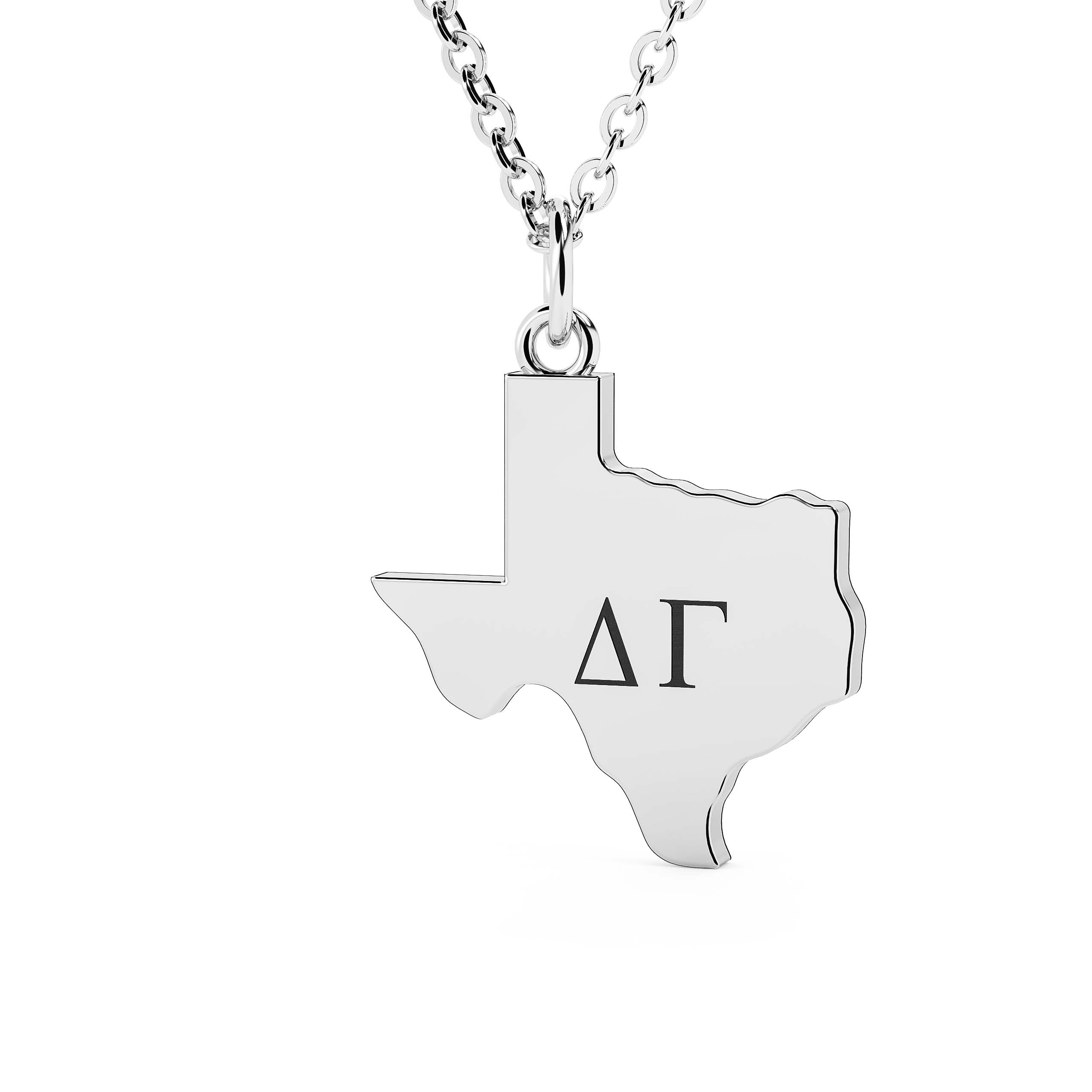Texas Necklace for her with State of Texas Silhoutte Outline in Gold –  Chris Chaney