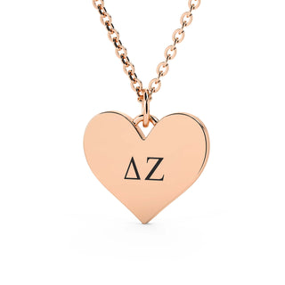 Heart Necklace Delta Zeta