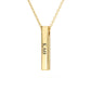 Vertical 3D Pillar Bar Necklace Kappa Alpha Theta