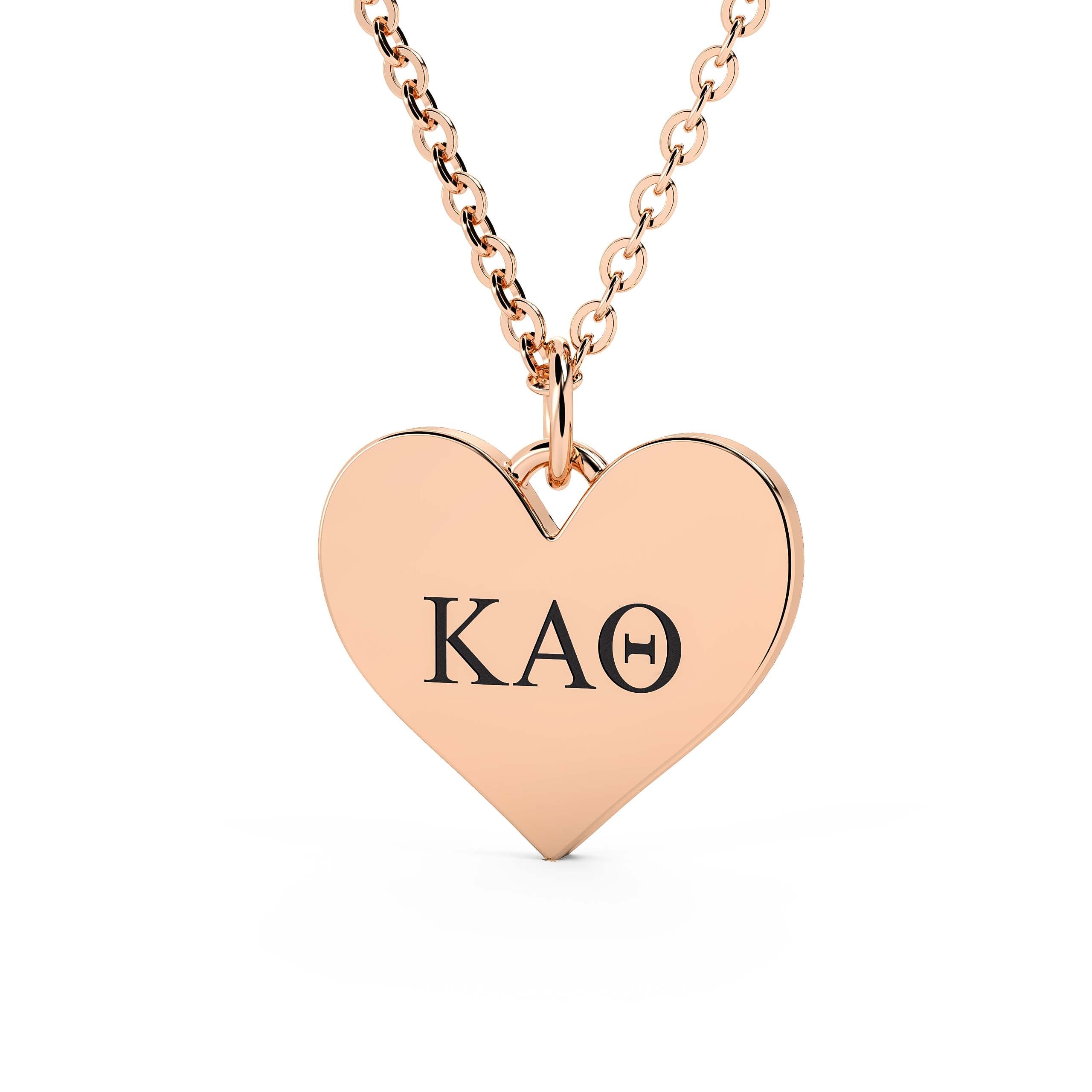 Heart Necklace Kappa Alpha Theta San Jose Jewelers
