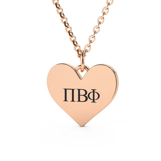 Heart Necklace Pi Beta Phi