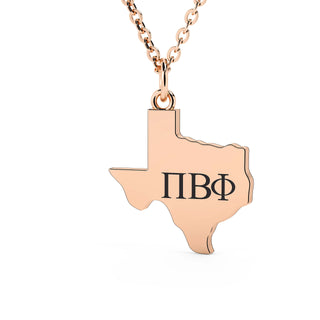 Solid Texas Necklace Pi Beta Phi