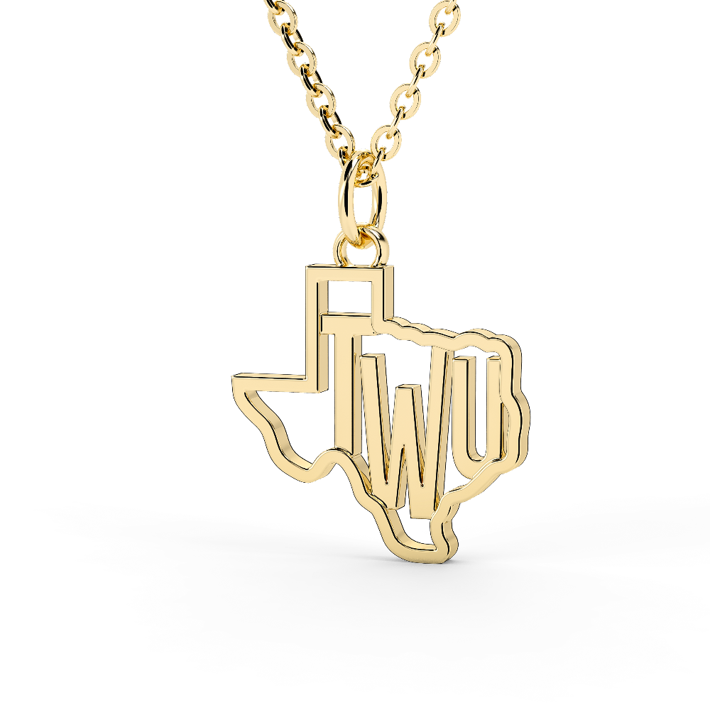 Stainless Texas Woman's University Twu Texas Pendant