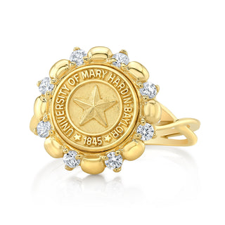 The Unity 175 University ring in 14K yellow gold.