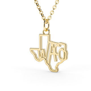 Waco Texas Jewelry | Texas Pendant | Texas Charm | Texas Shaped Necklaces | Gold Texas Pendant Necklace | Silver Texas Necklace | Rose Gold Texas Necklace